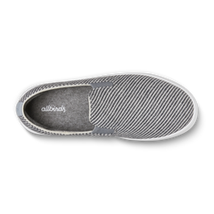 Men's Canvas Cruiser Slip On - Deep Navy Stripes (Blizzard Sole)