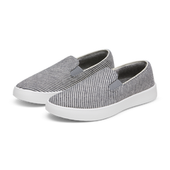 Women's Canvas Cruiser Slip On - Deep Navy Stripes (Blizzard Sole)