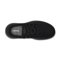 Men's Wool Runner Mizzles - True Black (Black Sole)