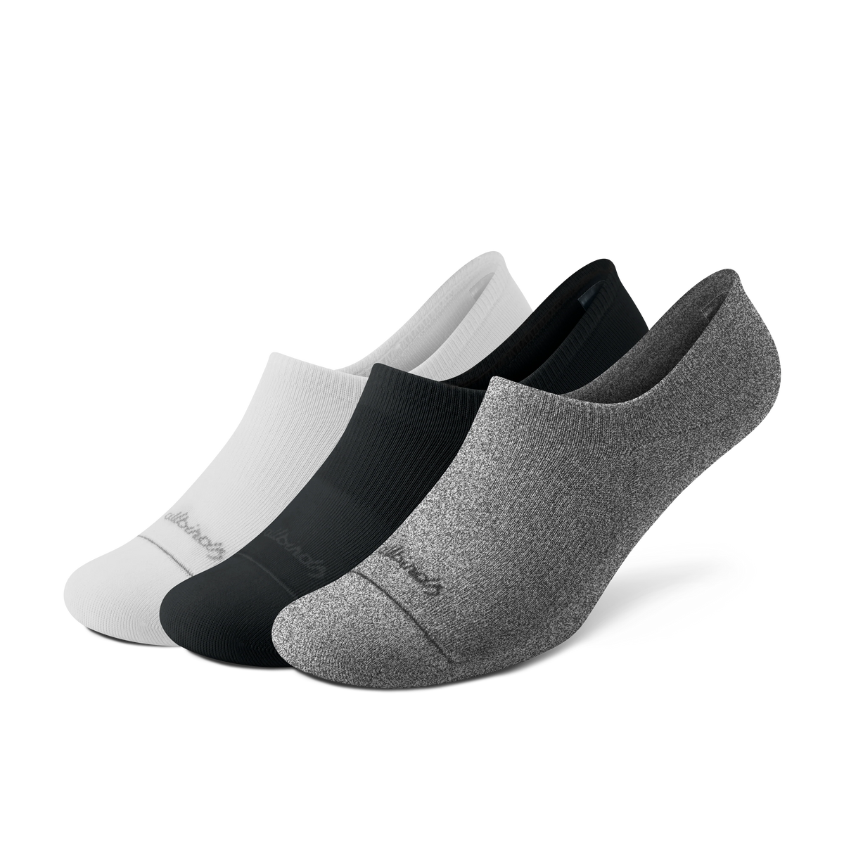 Anytime No Show Heel Grip Sock - Blizzard, Natural Black, Natural Grey Heather