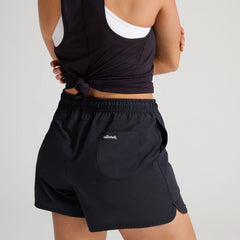 Women's Natural Run Short - Natural Black