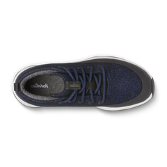 Men's Wool Runner NZ Mid Waterproof - Natural Black/Royal Blue (Barely Grey Sole)