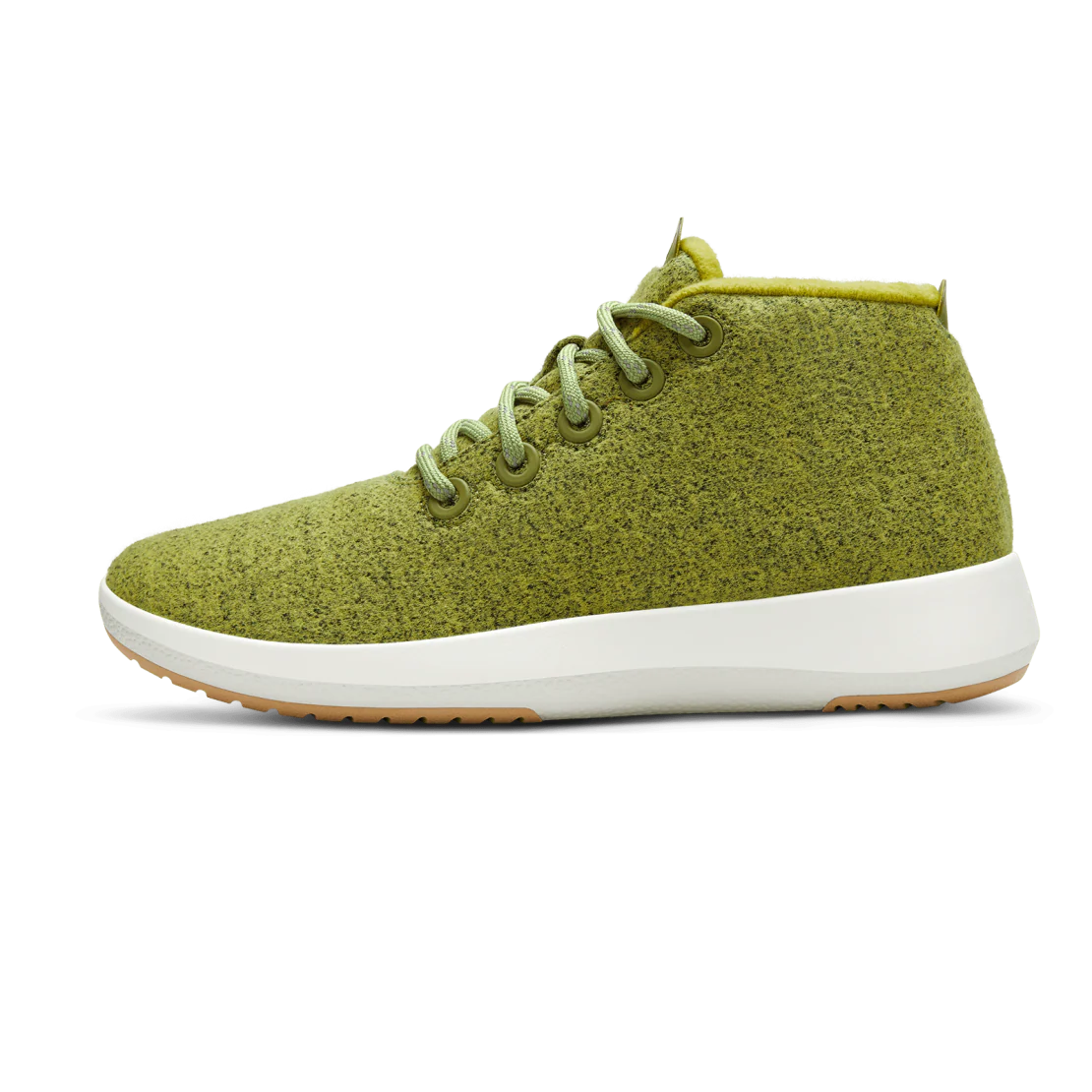 Men's Wool Runner-up Mizzles - Hazy Lime (Natural White Sole)