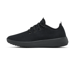 Men's Wool Runner Mizzles - True Black (Black Sole)